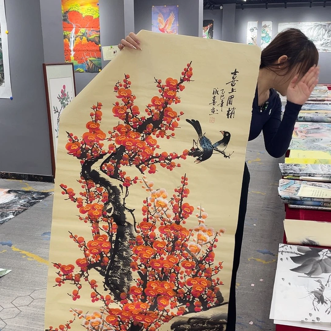 真人名画手工手绘