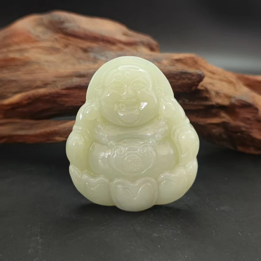 Q和田玉佛公吊坠1502