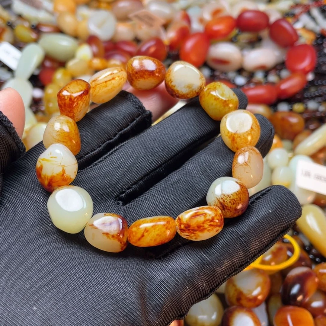 和田玉手链未镶嵌九*