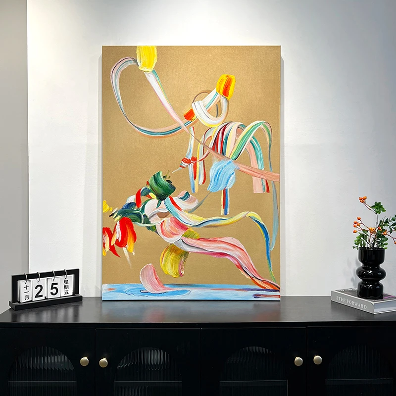 法式中国风餐边柜装饰画中古风适合餐厅的挂画美拉德南洋复古