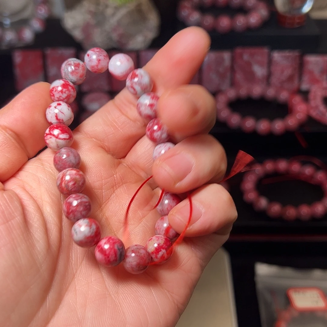 用***7天然辰砂原石手串