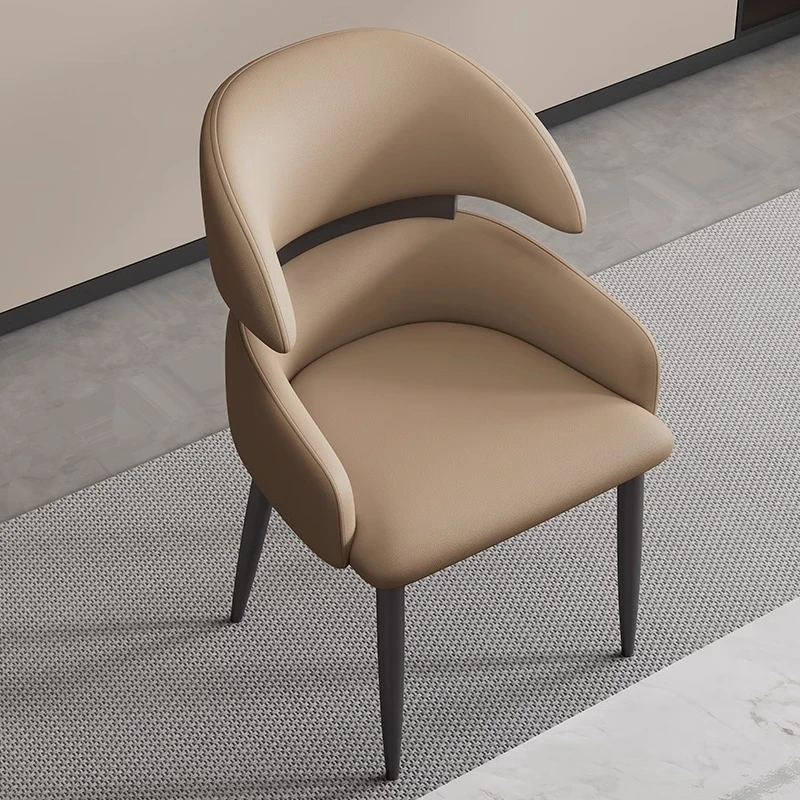 意式轻奢餐椅2025新款家用皮艺高端酒店餐厅高级感餐桌靠背椅子