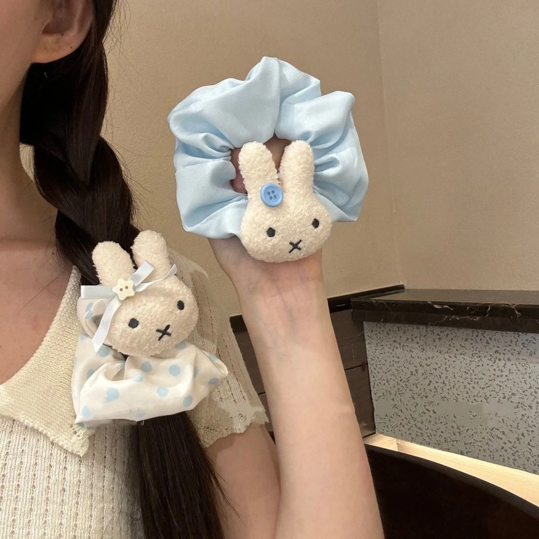 甜美波点米菲兔大肠发圈2025新款少女心扎马尾皮筋闺蜜日系可爱