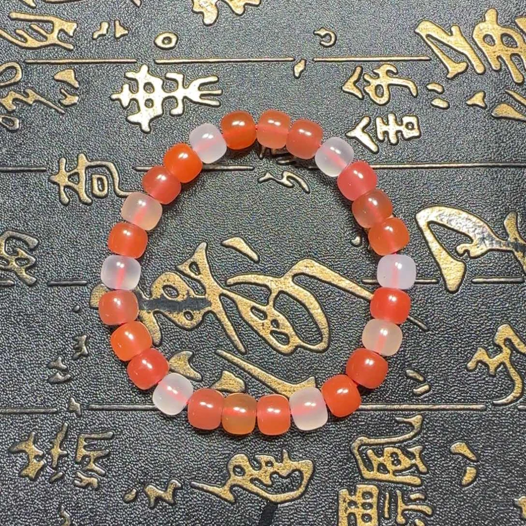南红玛瑙未镶嵌老型手串原矿老型多宝单圈8➕