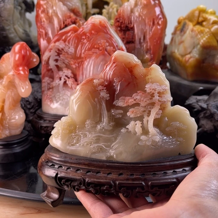 寿山石香山访友摆件