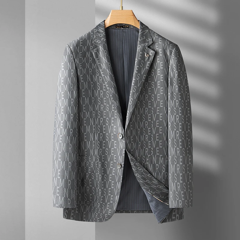 【艺禾轻奢大码】春夏加大加肥男士高弹透气休闲时尚西服23891