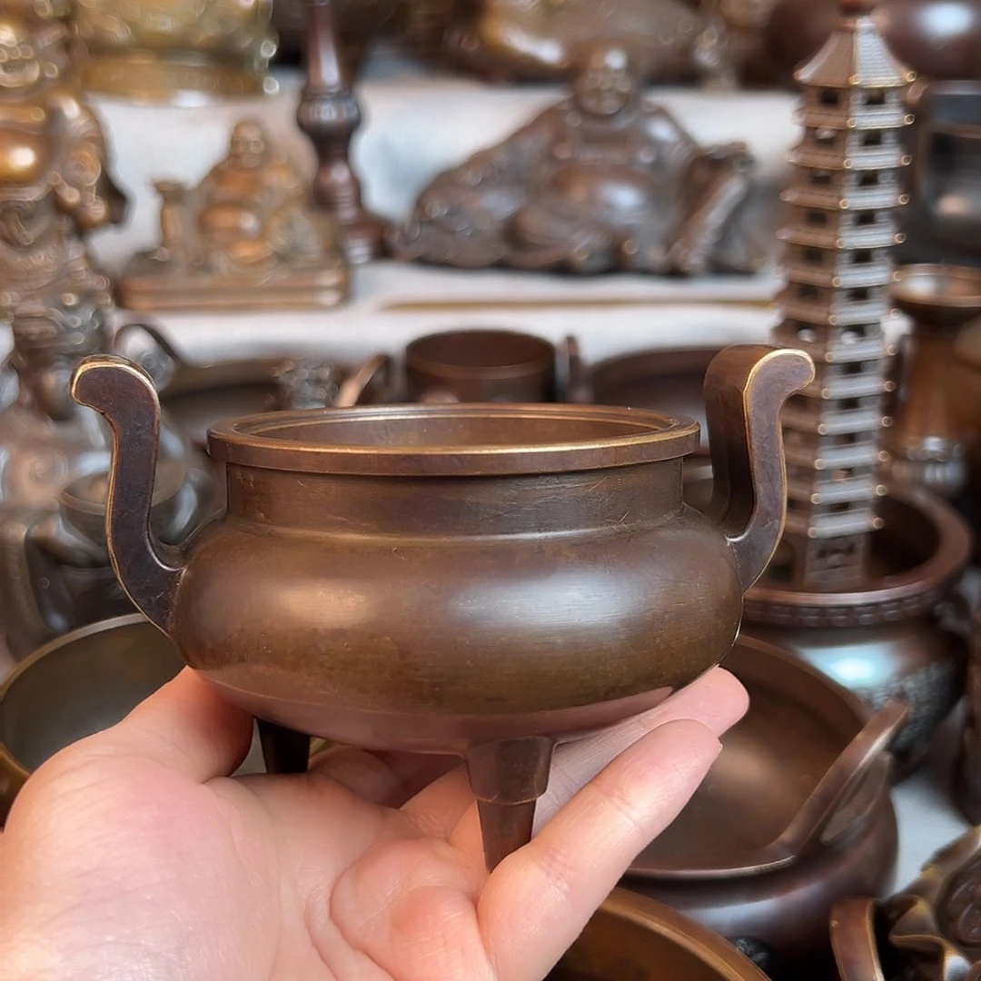 铜工艺摆件熏香炉送香插