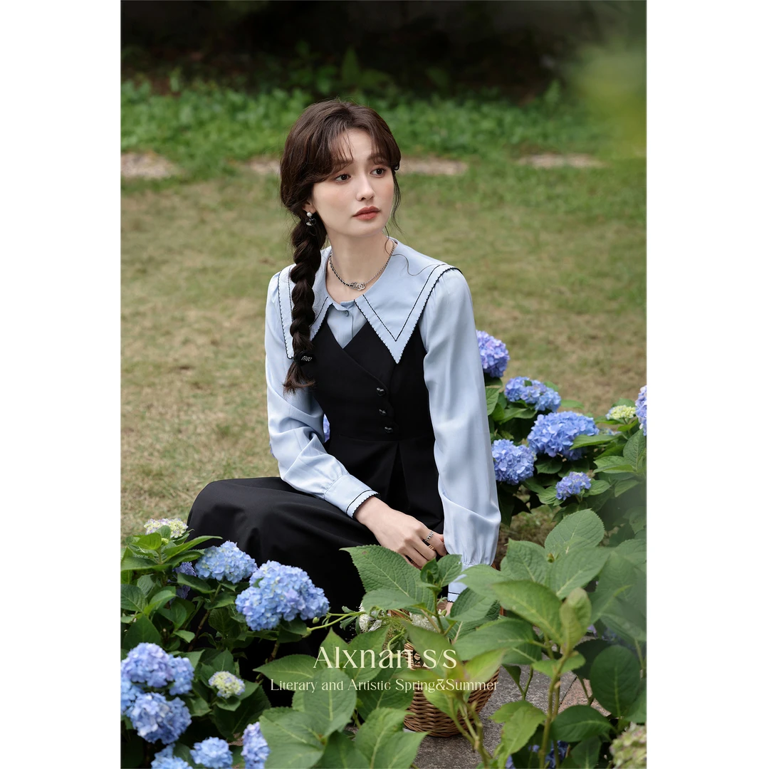 鹿向南[粉丝福利]精致两件套连衣裙女季设计感气质裙子L335201