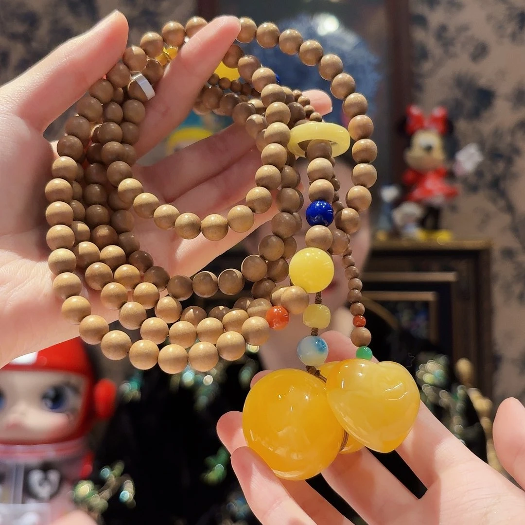 手串未镶嵌檀香木颈饰