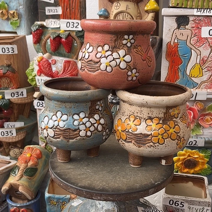 粗陶材质多肉花盆