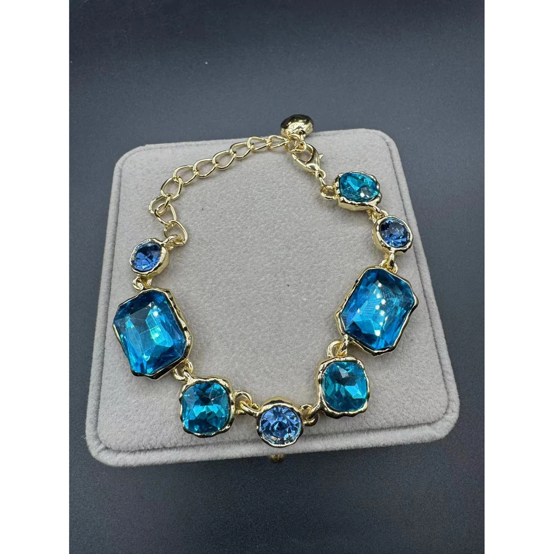 铜合金亚克力项链 铜合金 亚克力 5353 森系时尚大气简约手链