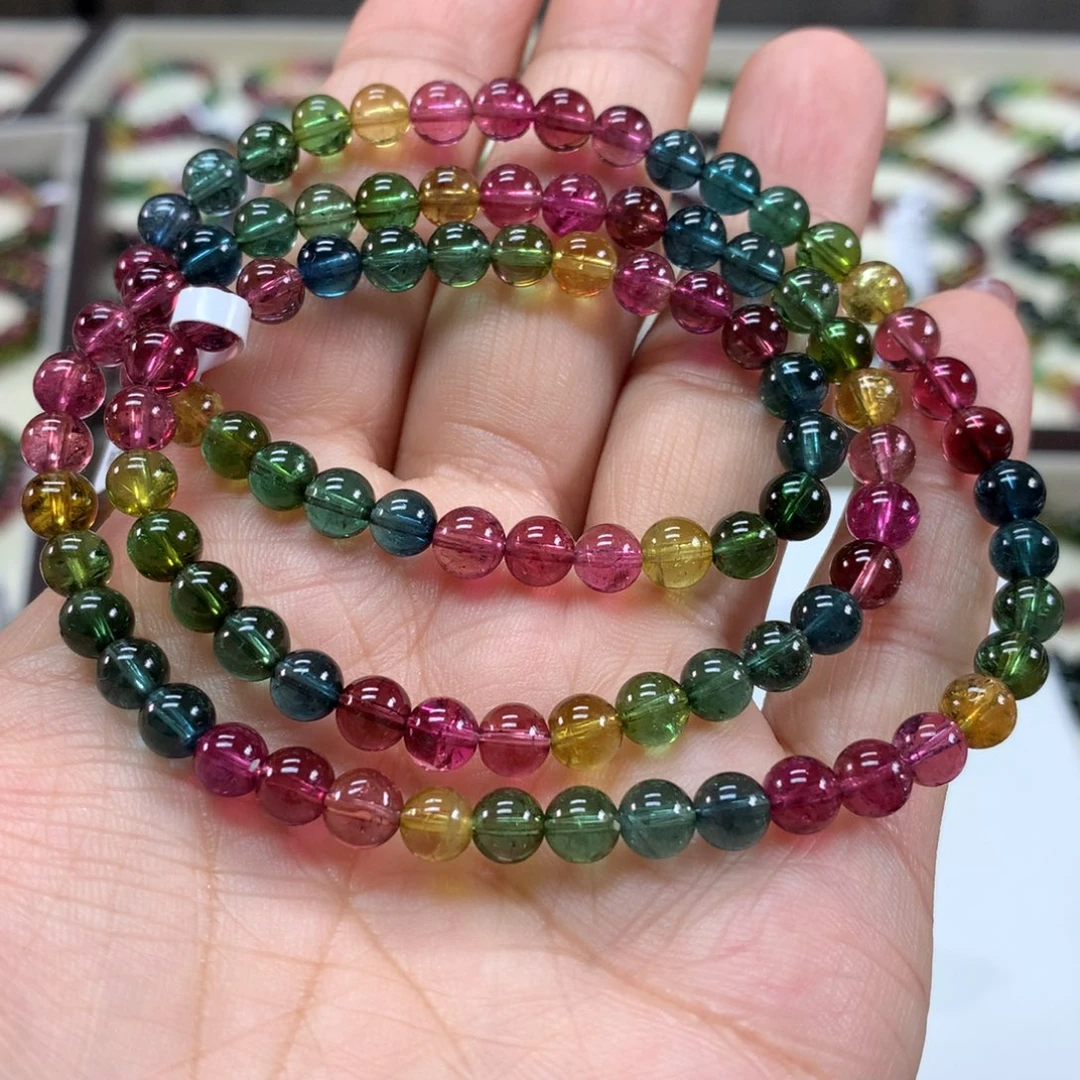 碧玺手链未镶嵌手链5.5毫米左右