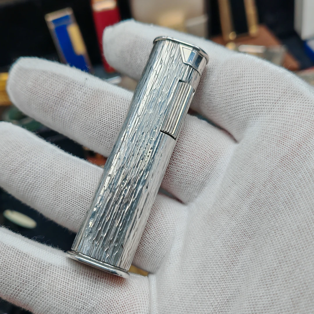 亮亮的银色树皮纹登家礼服打火机2545