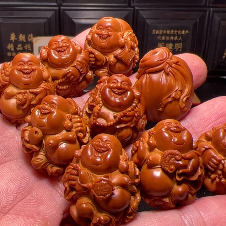 @***@橄榄核手串八宝弥勒