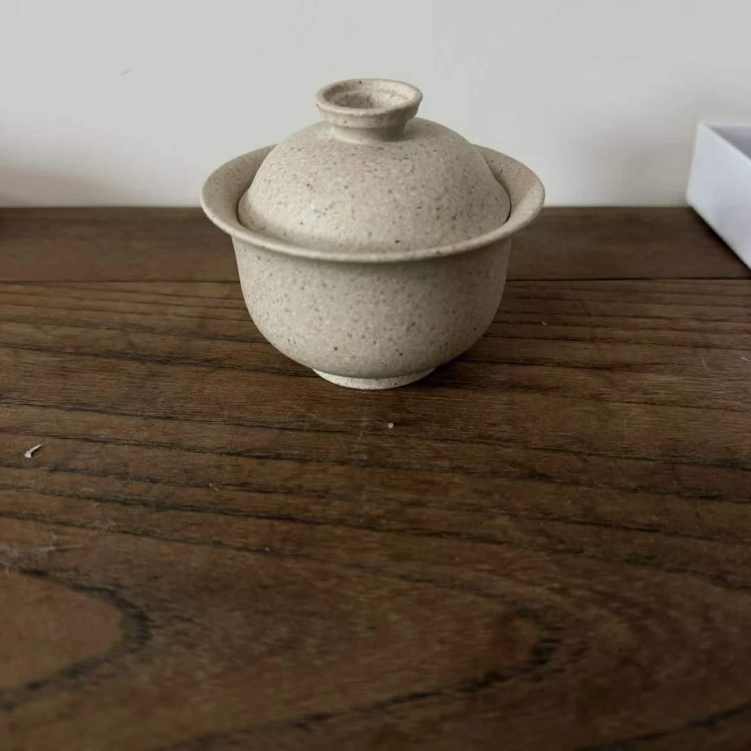 【松泉茶器】《白段圆口盖碗》 mxd0046