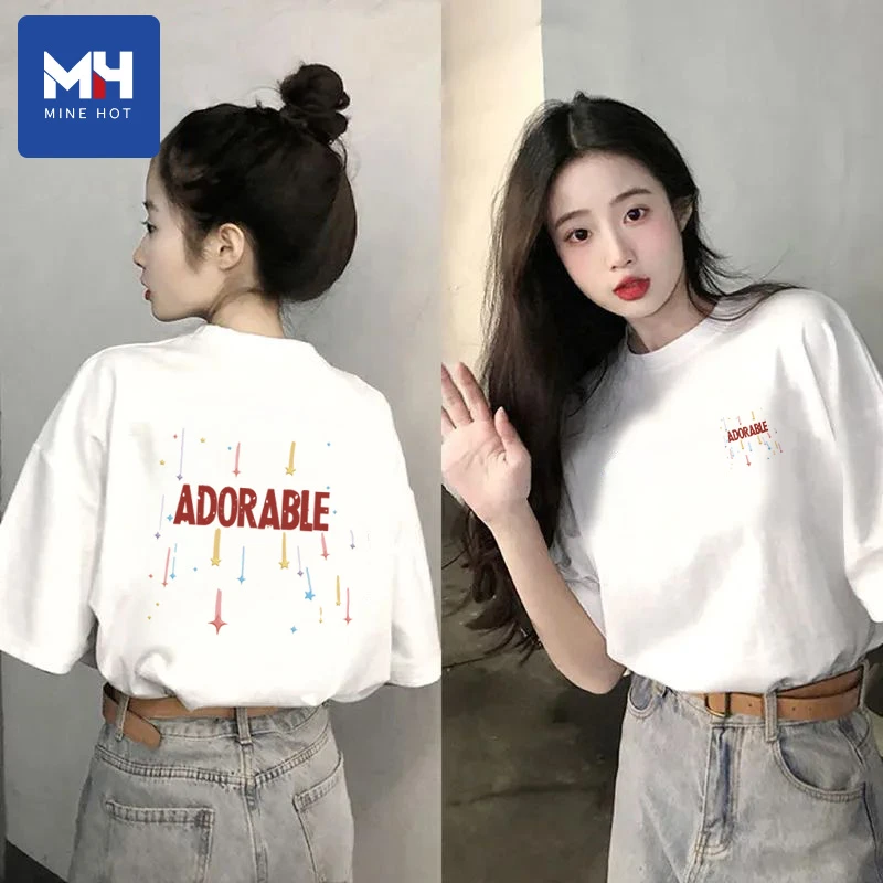 唐狮集团MH短袖t恤女早春纯棉圆领白色上衣女生精致百搭气质半袖