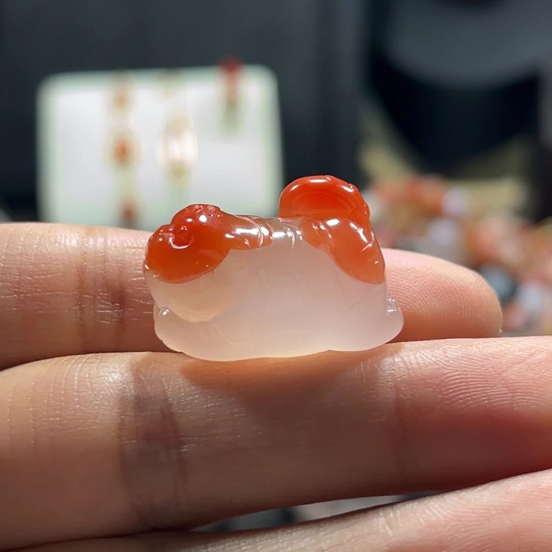 南红玛瑙未镶嵌吊坠(不含链)保山天然原矿南红冰飘老虎