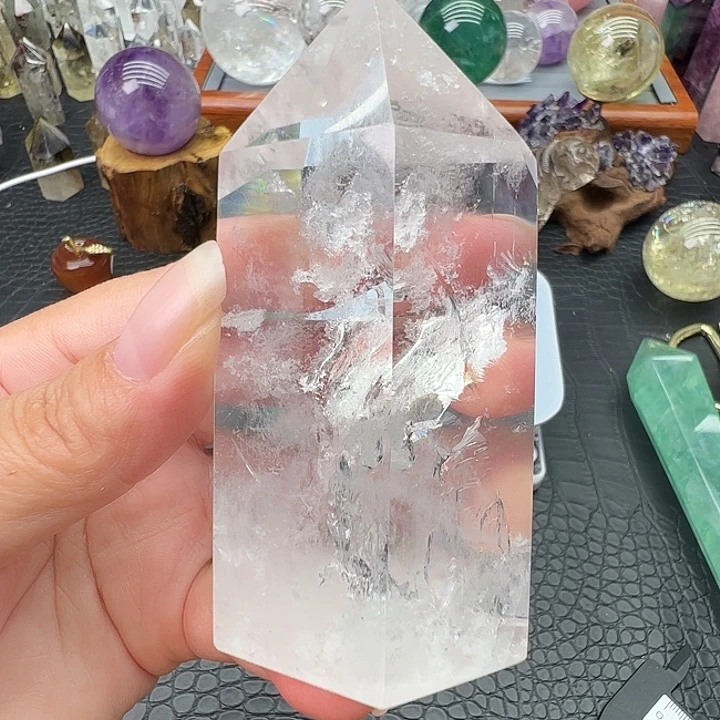 ན***玛未镶嵌水晶珠宝半成品416