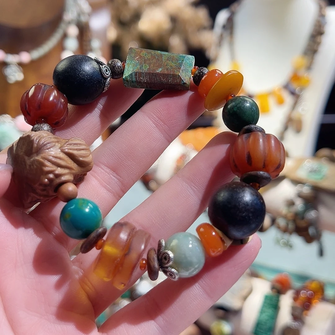 925银木质锦象原创设计款式手链