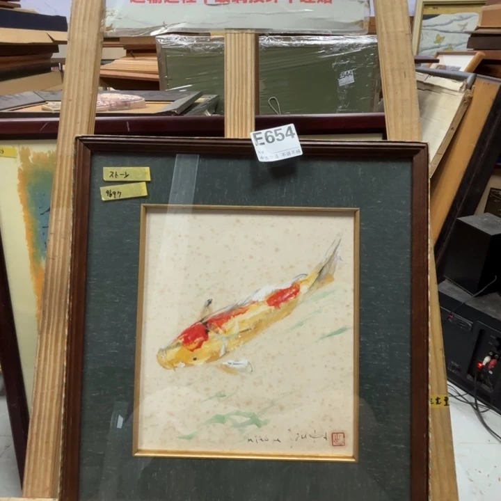 聊***尘版画654框画手绘不退换