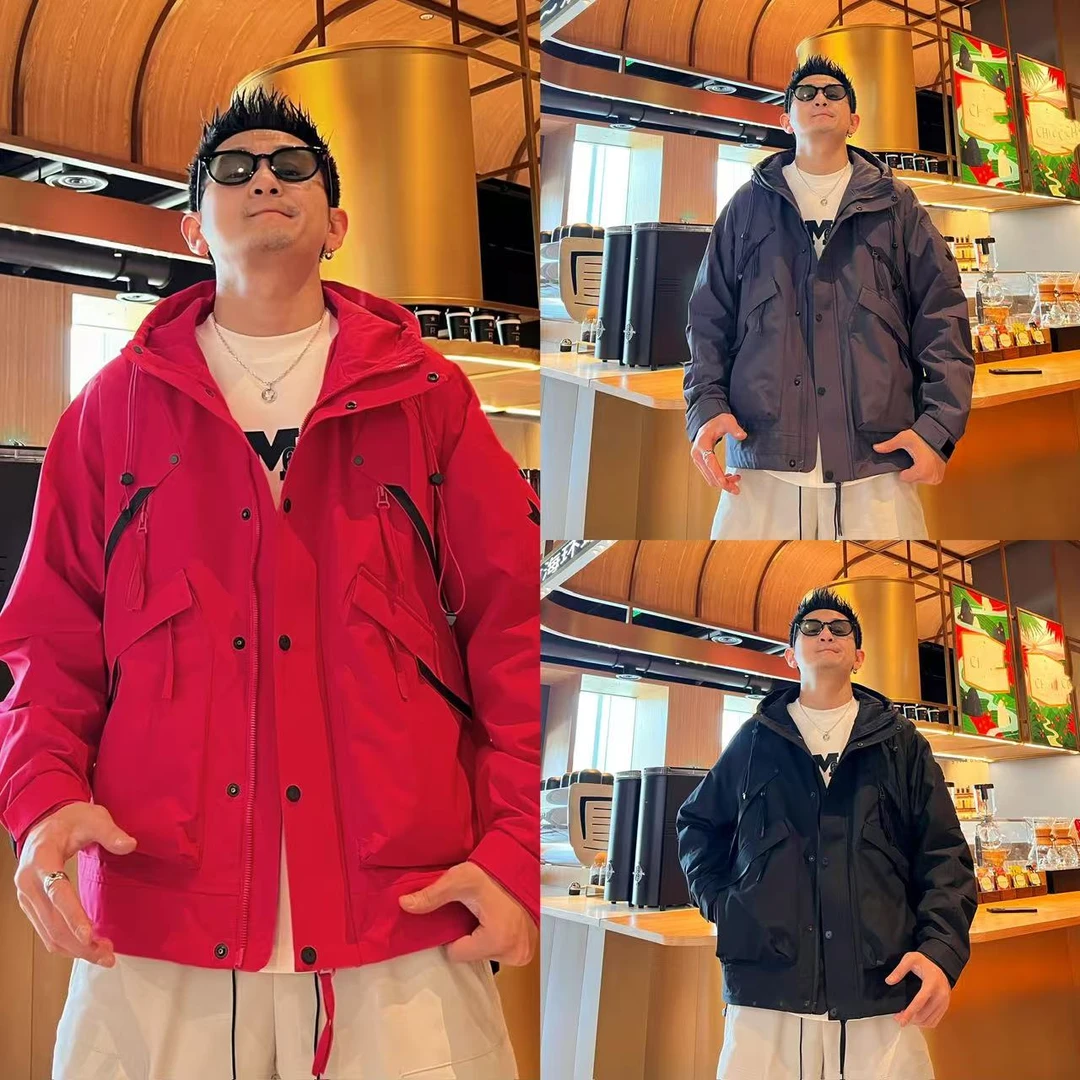 春季2025新款男士户外运动休闲时尚帅气潮流连帽款百搭情侣夹克