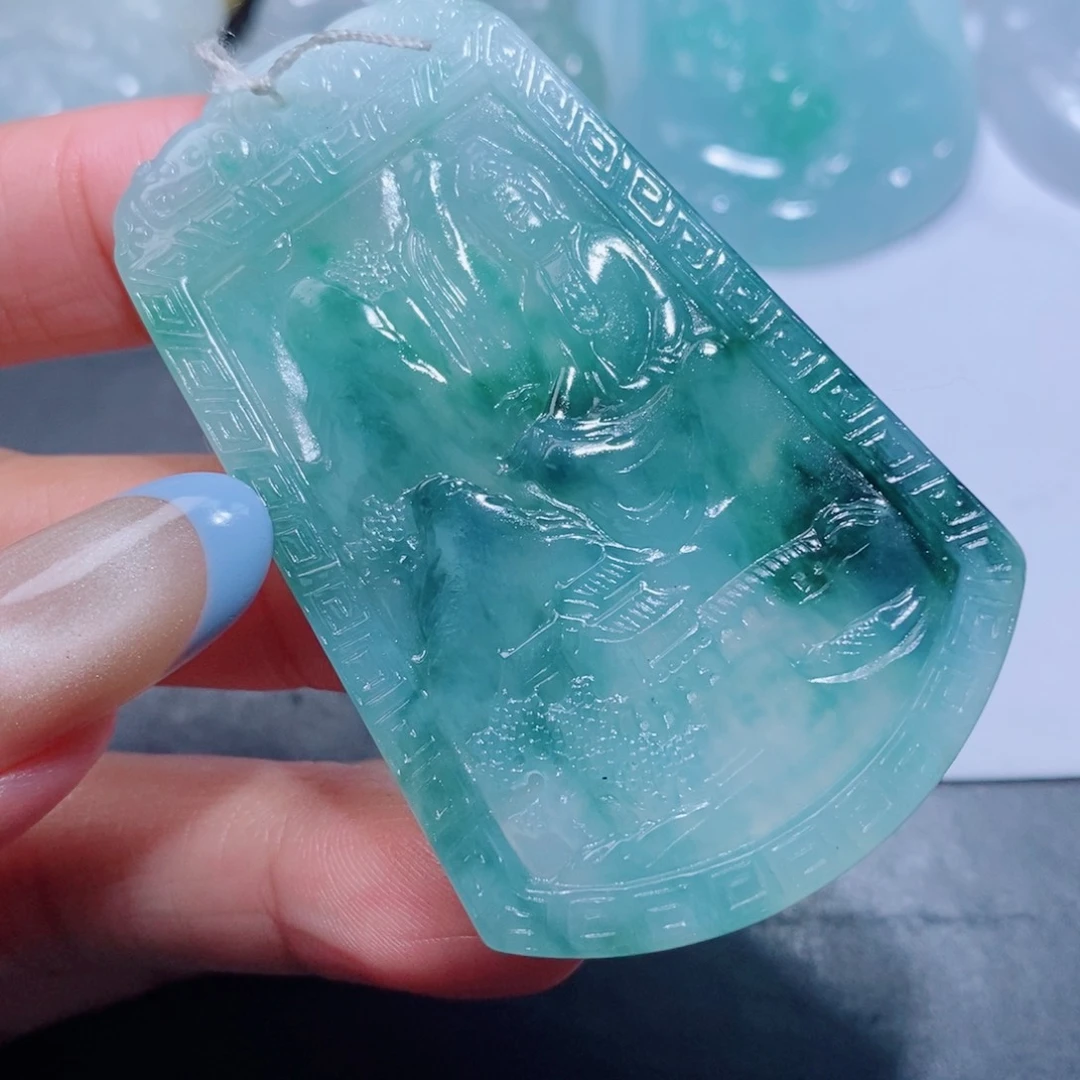 定制翡翠未镶嵌定制毛货翡翠挂件