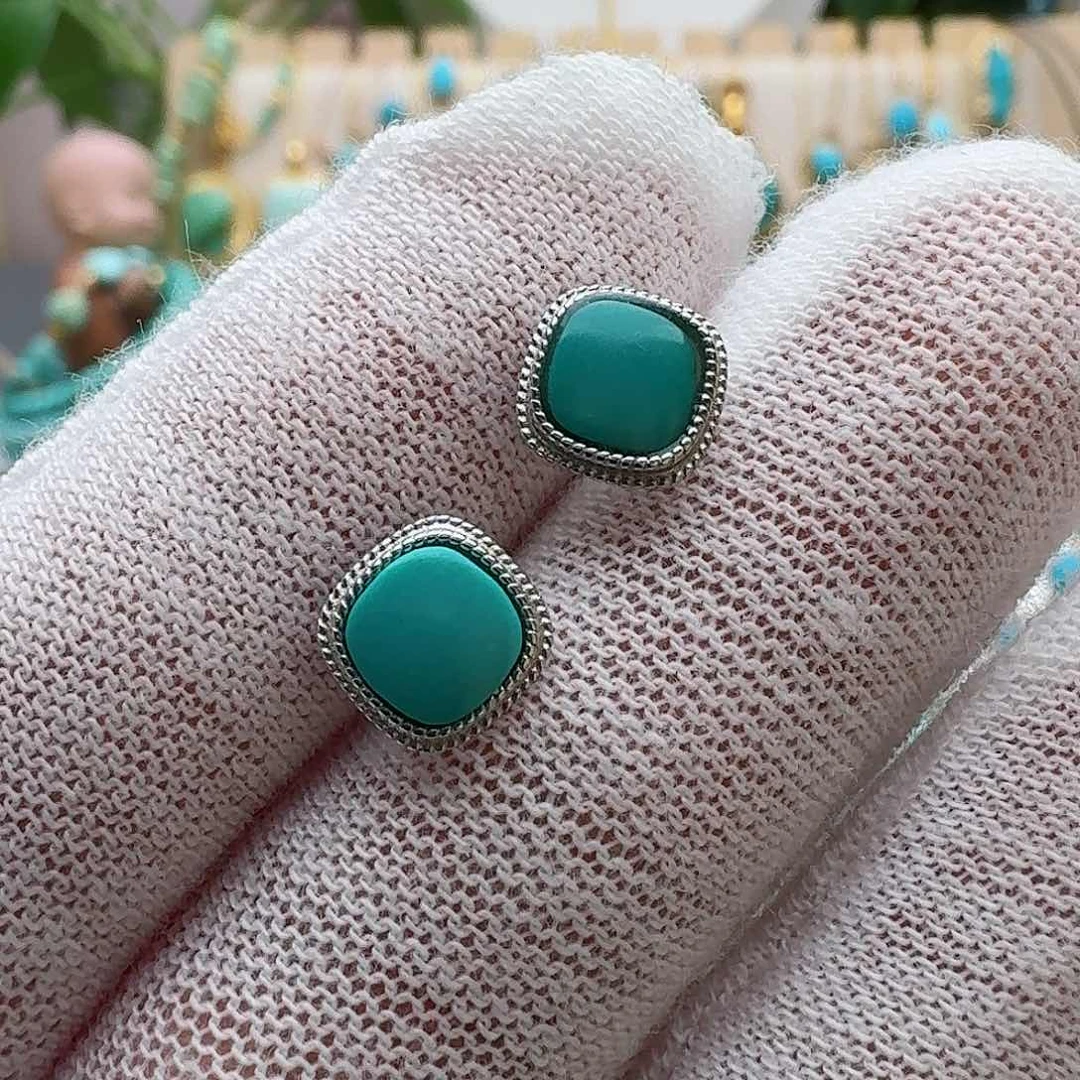 绿松石珠宝奇石银S925镶嵌