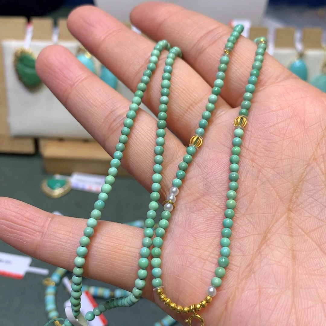 绿松石万能链18K金镶嵌