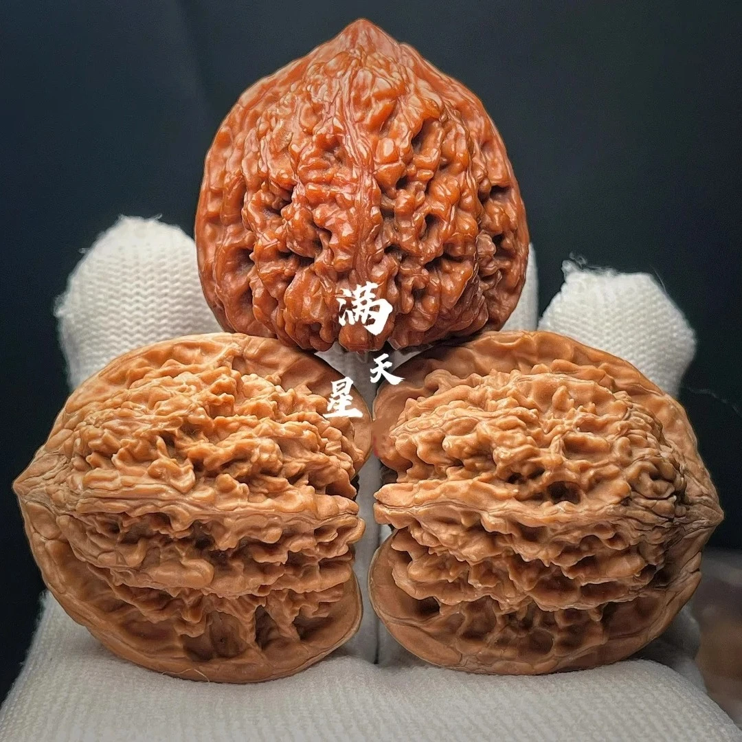 满天星核桃精品老树文玩核桃手把件密纹细选狮子头麻核桃蛤蟆头