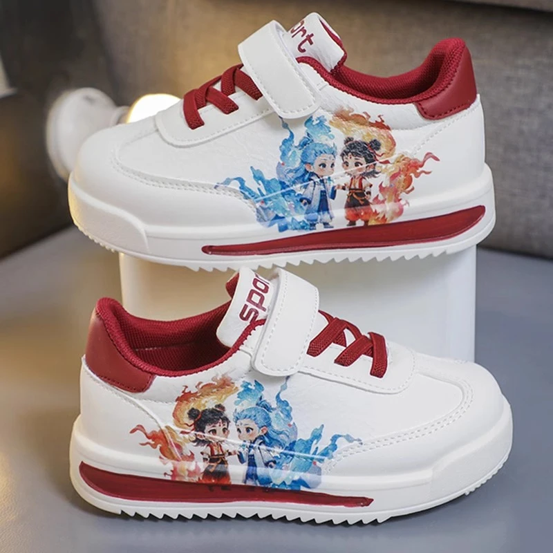 哪吒敖丙儿童卡通运动鞋2025春秋新款小白鞋软底小童魔童防滑休闲