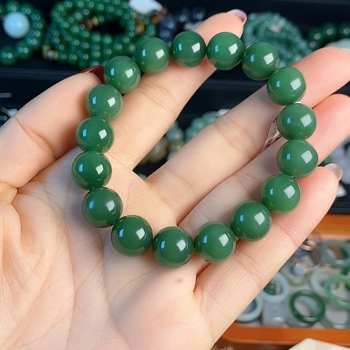 和田玉（碧玉）手链未镶嵌