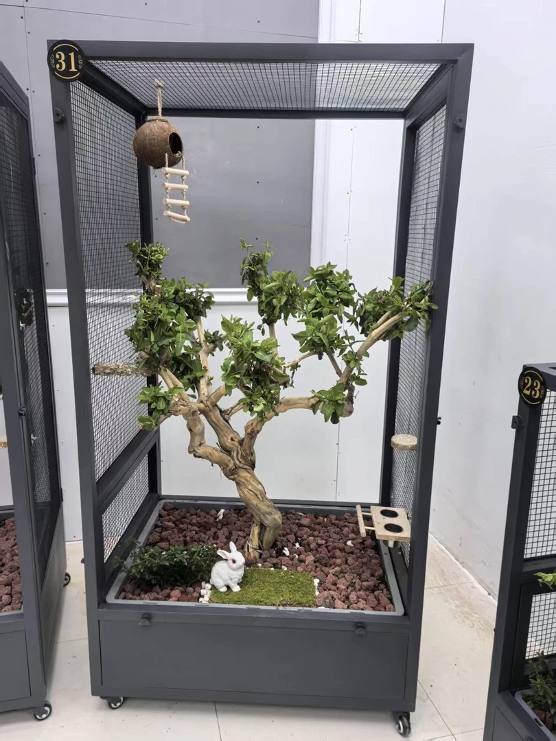 高150长87宽67生态鸟笼带流水