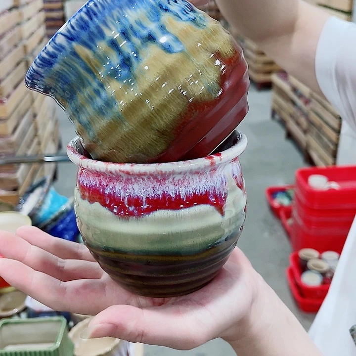 有孔，凑10元包邮陶瓷花盆发货！