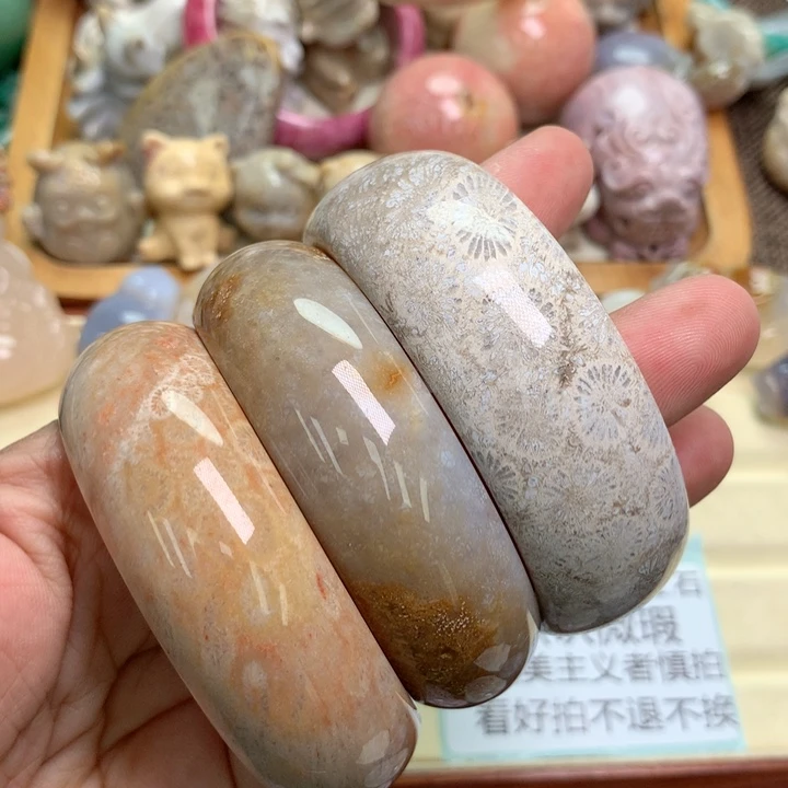 硅化珊瑚（珊瑚玉）未镶嵌颈饰抓****勇