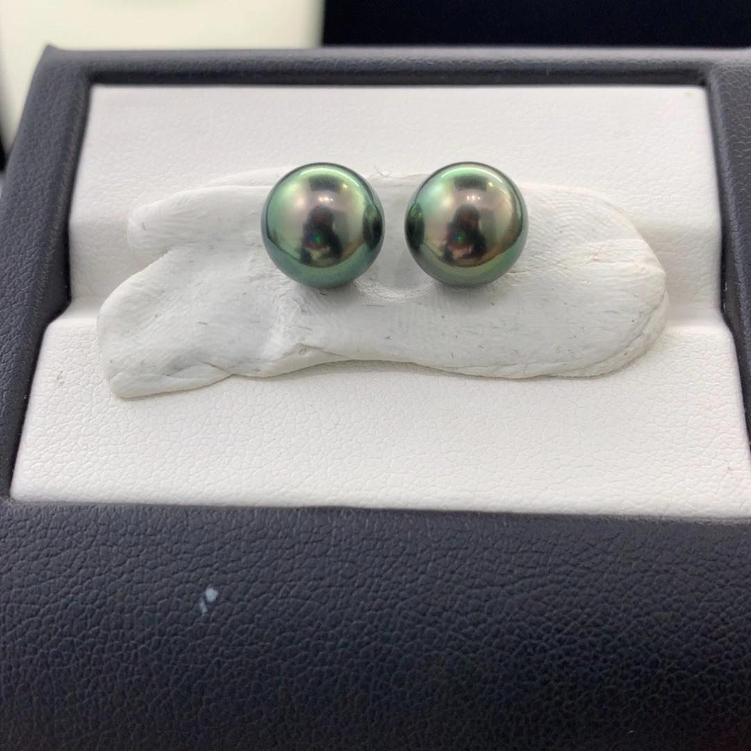 未镶嵌裸珠定制海水珍珠8.7mm荧光绿