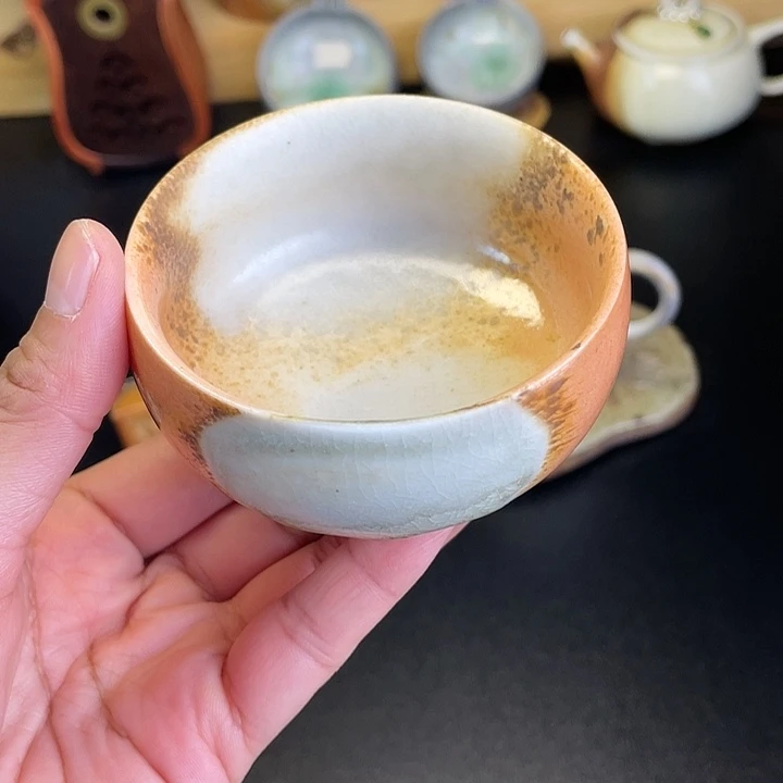 燃薪柴烧茶器志野杯
