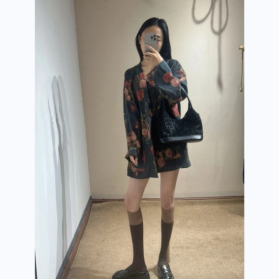 长袖设计感直下摆优雅风常规袖女短外套网红外套上衣