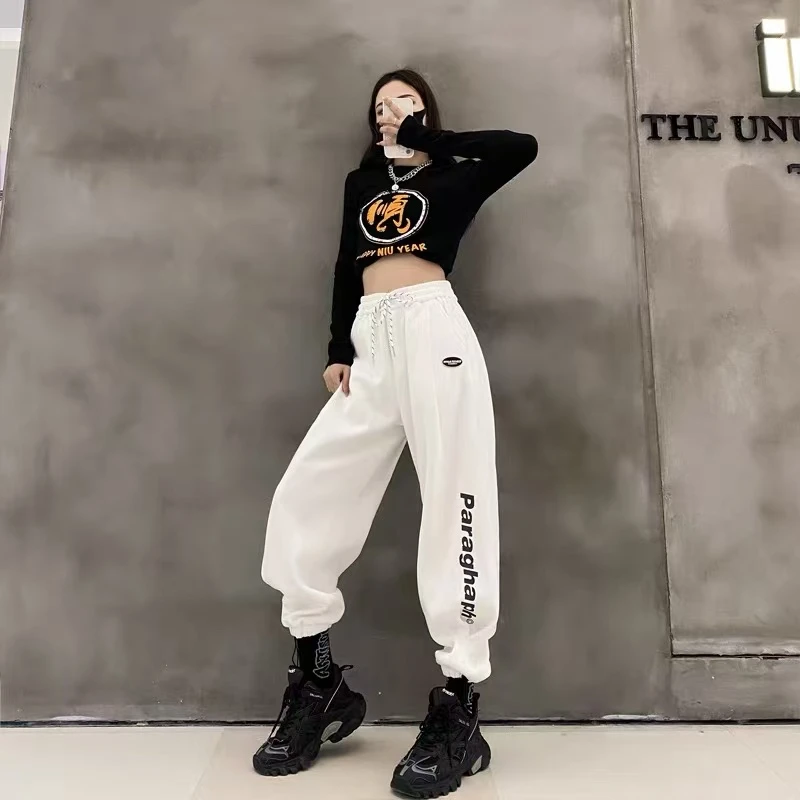 队队定制~【高阶卫裤】加绒百搭休闲卫裤高腰运动风显瘦束脚卫裤