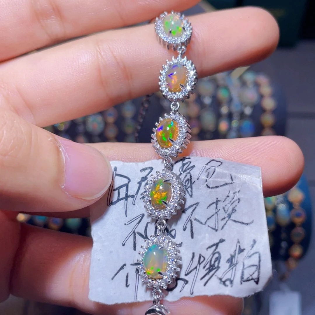 欧泊手链）银S925镶嵌