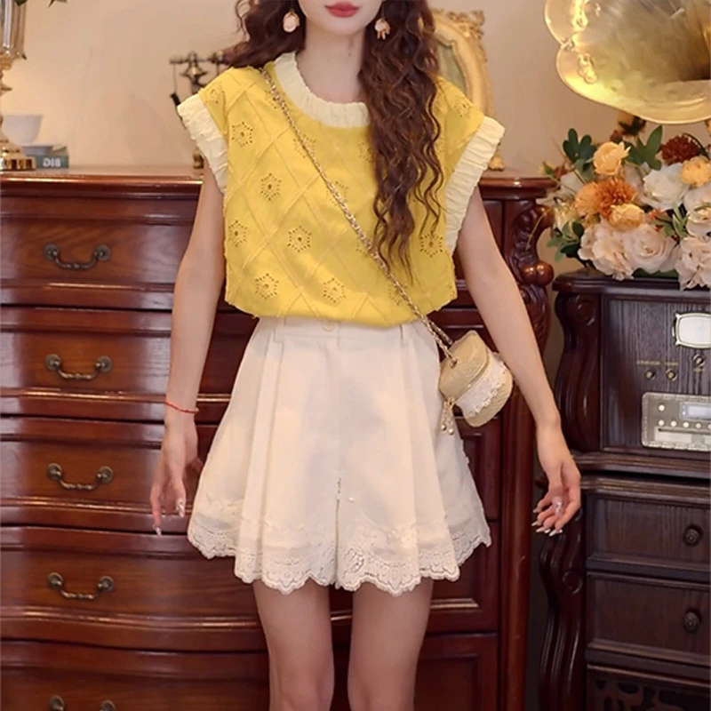 高级感气质显瘦套装女士2025夏季新款宽松短袖上衣休闲短裤两件套