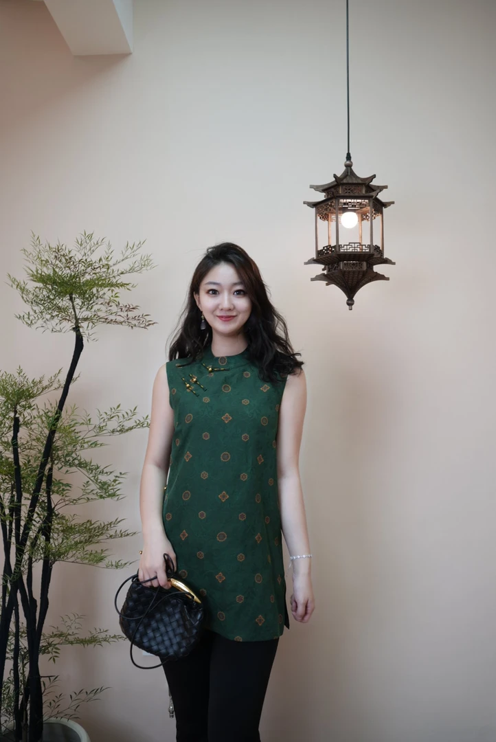 宝相花香云纱百搭款上衣