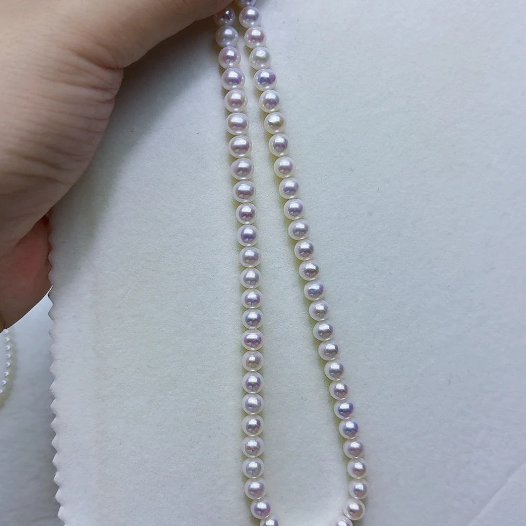 歡****淡水珍珠银S925镶嵌颈饰