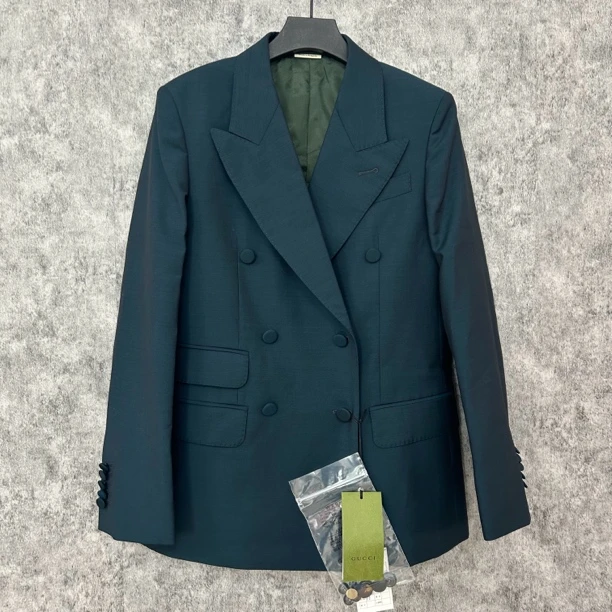 未使用 GUCCI/古驰 深色双排扣工服西服外套