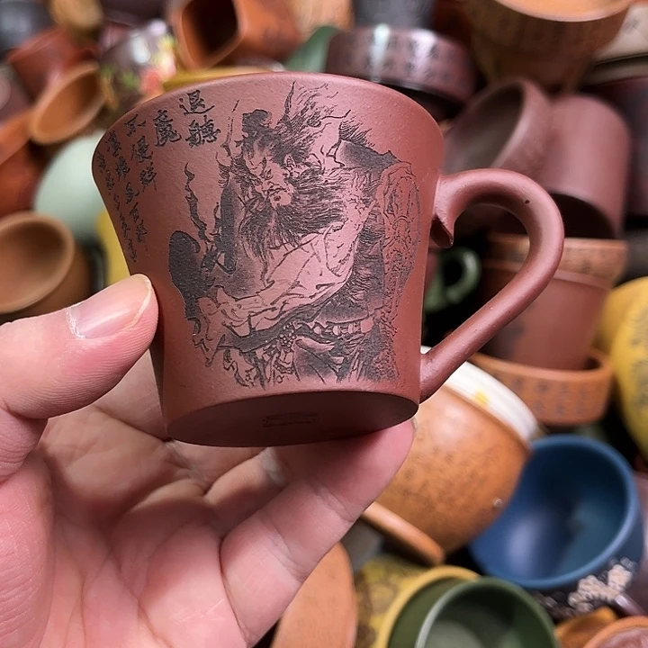 紫砂茶杯全手工紫砂主人杯