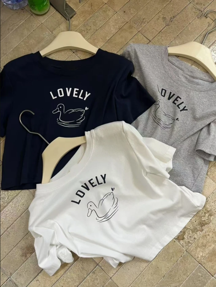 韩系ins小鸭子短袖T 1912