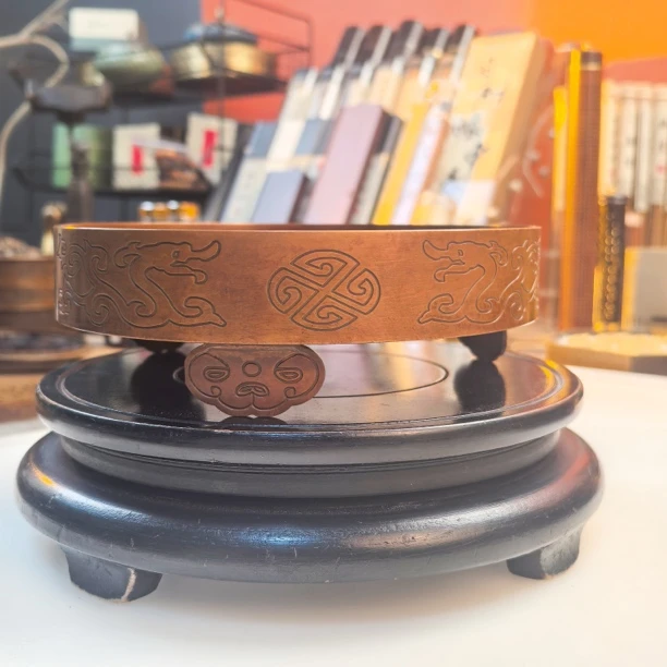 苏工紫铜15cm印香篆香盘香篆盘