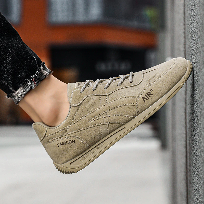 超纤透气潮搭春季运动鞋简约时尚休闲休闲鞋新款轻便厚底外贸男鞋