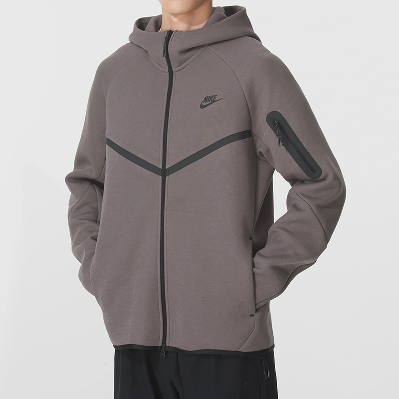 NIKE耐克正品连帽外套男装秋季新款户外运动服健身跑步针织夹克