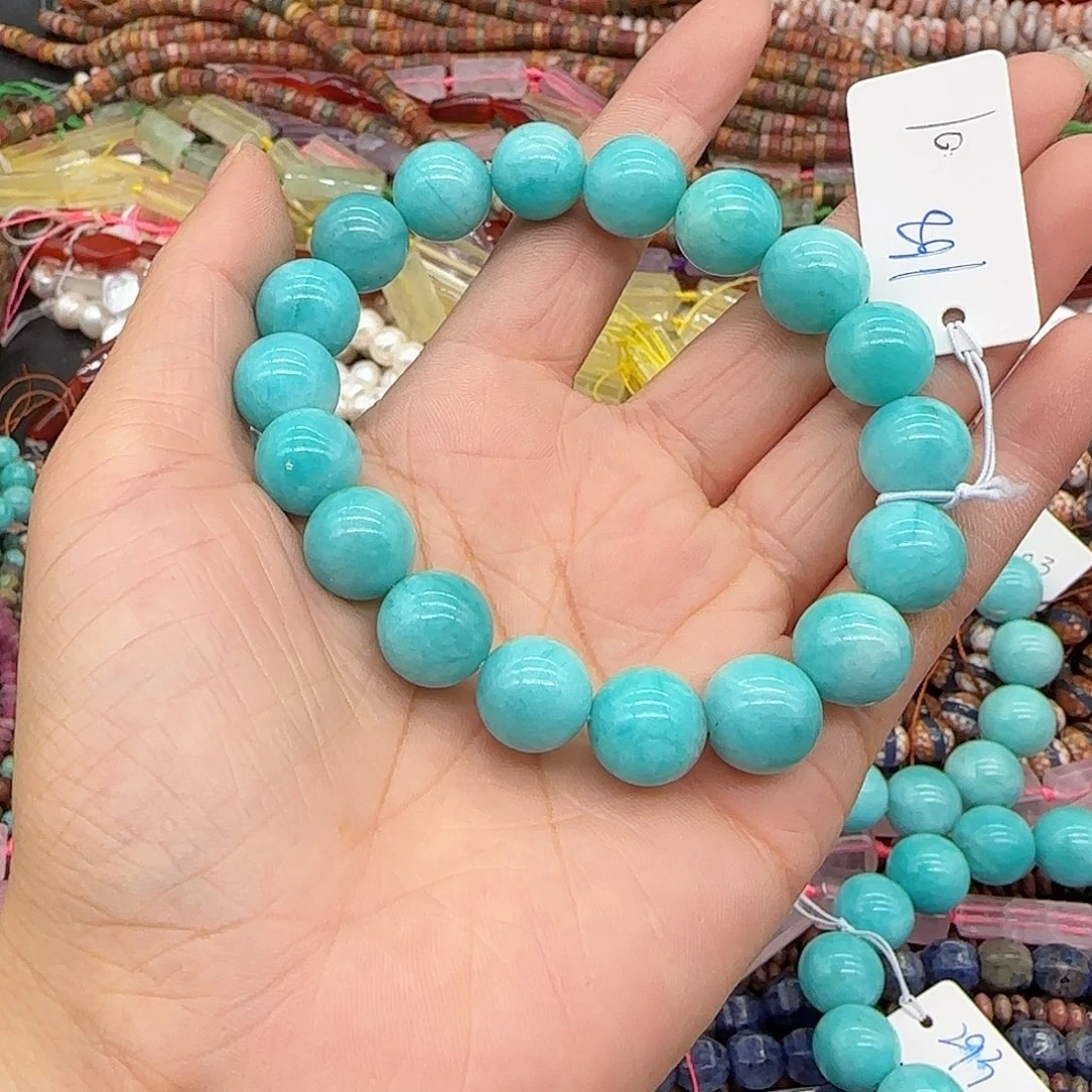 豌***公合金玛瑙/玉髓珠宝半成品天河石01拍两84发一条