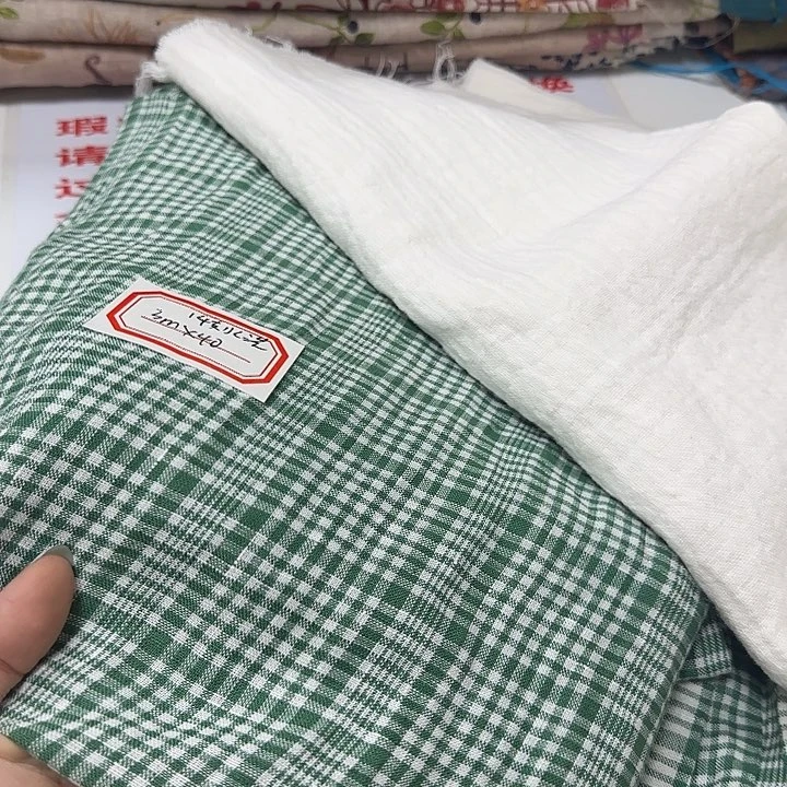 14支纯亚麻格子3米不退换